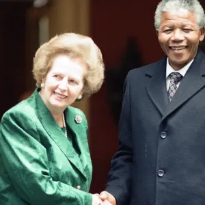 Prime Minister Margaret Thatcher at 10 Downing Street with President of South Africa Prime Minister Margaret Thatcher at 10 Downing Street with President of South Africa