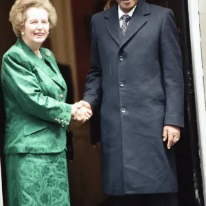 Prime Minister Margaret Thatcher at 10 Downing Street with President of South Africa Prime Minister Margaret Thatcher at 10 Downing Street with President of South Africa