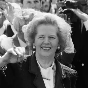 Prime Minister Margaret Thatcher campaigning in Ealing. 30th May 1987 Prime Minister Margaret Thatcher campaigning in Ealing. 30th May 1987