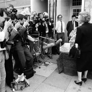 Prime Minister Margaret Thatcher campaigning in Ealing. 30th May 1987 Prime Minister Margaret Thatcher campaigning in Ealing. 30th May 1987