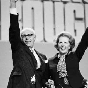 Prime Minister Margaret Thatcher and husband Denis at the Conservative Party Conference Prime Minister Margaret Thatcher and husband Denis at the Conservative Party Conference