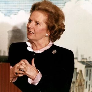 Prime Minister Margaret Thatcher at The London Foundry in Blackfriars October 1989