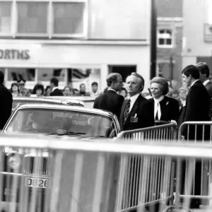 Prime Minister Margaret Thatcher pictured leaving 1987 Scottish Conservative Party Prime Minister Margaret Thatcher pictured leaving 1987 Scottish Conservative Party