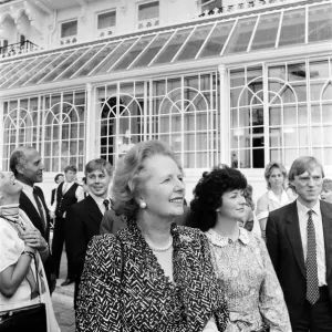 Prime Minister Margaret Thatcher returns to the Grand Hotel in Brighton Prime Minister Margaret Thatcher returns to the Grand Hotel in Brighton