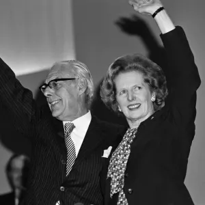 Prime Minister Margaret Thatcher speaks at the Conservative Party Conference, Brighton