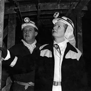 Prime Minister Margaret Thatcher underground At Wistow Mine Site in Selby February