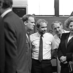 Prime Minister Margaret Thatcher visits Harker and Son at Stockton