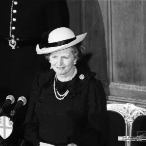 The Prime Minister Mrs Margaret Thatcher Print, Guildhall Luncheon The Prime Minister Mrs Margaret Thatcher Print, Guildhall Luncheon