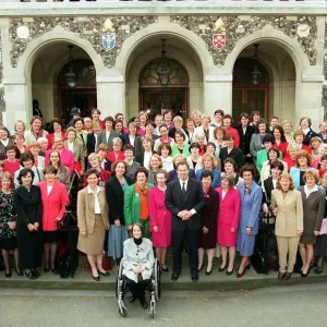 Prime Minister Tony Blair May May 1997 addresses the Parliamentary Labour Party at Church Prime Minister Tony Blair May May 1997 addresses the Parliamentary Labour Party at Church