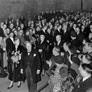 Prime Minister Winston Churchill receives a birthday presentation in Westminster Hall Prime Minister Winston Churchill receives a birthday presentation in Westminster Hall