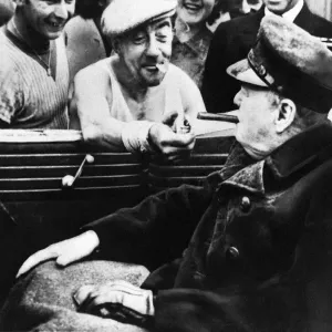 Prime Minister Winston Churchill seen here on tour Prime Minister Winston Churchill seen here on tour