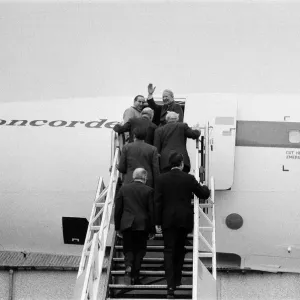 Prime Minister Edward Heath on Concorde with Brian Trubshaw, Print