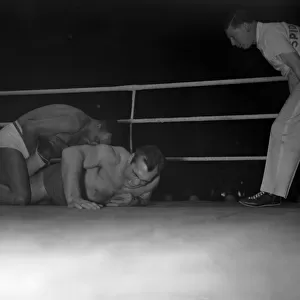 Primo Carnera v Larry Gains, Wrestling match, 23rd October 1951