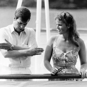 Prince Andrew and Sarah Ferguson Honeymoon Print 1986