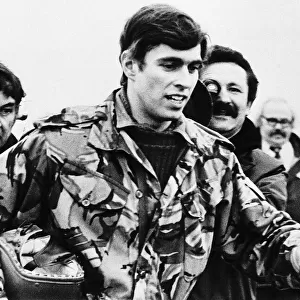 Prince Andrew back to earth after his leap April 1978
