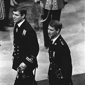 PRINCE ANDREW AND PRINCE EDWARD AT SARAH FERGUSON AND PRINCE ANDREW