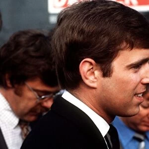Prince Andrew returns from Falklands War at Portsmouth where HMS Invincible docked