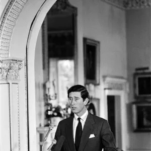 Prince Charles at Mountbatten Trust Press Conference Print, 24th October 1980