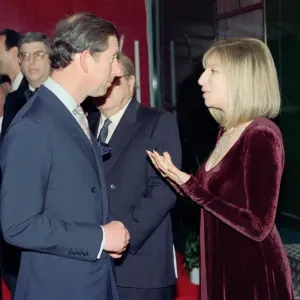 Prince Charles attends a show starring Barbra Streisand. 20th April 1994 Prince Charles attends a show starring Barbra Streisand. 20th April 1994