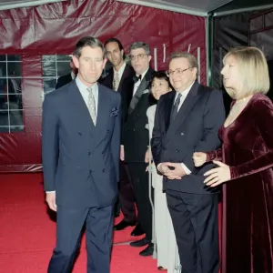 Prince Charles attends a show starring Barbra Streisand. 20th April 1994 Prince Charles attends a show starring Barbra Streisand. 20th April 1994