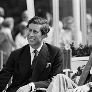 Prince Charles with his brother Prince Andrew July 1980
