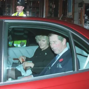Prince Charles and Camilla Parker Bowles Leaving the Albery Theatre Print Prince Charles and Camilla Parker Bowles Leaving the Albery Theatre Print