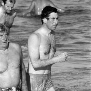 Prince Charles at Australian Beach, Print