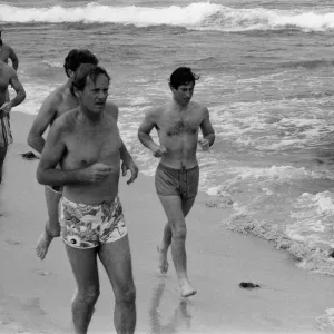 Prince Charles enjoying some time at the beach during his visit to Australia. March 1979 Prince Charles enjoying some time at the beach during his visit to Australia. March 1979