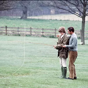 Prince Charles fly fishing with Caroline Worsley at the Royal Windsor Horse Show