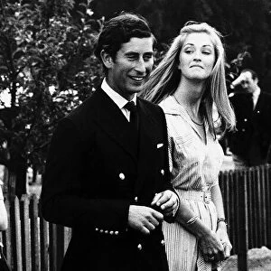 Prince Charles with his friend Penelope Eastwood at Windsor July 1975