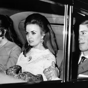 Prince Charles and Lucia Santa Cruz in Car Print 1971