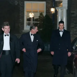 Prince Charles Leaving Spencer House November 1998 at midnight at the back walking Prince Charles Leaving Spencer House November 1998 at midnight at the back walking