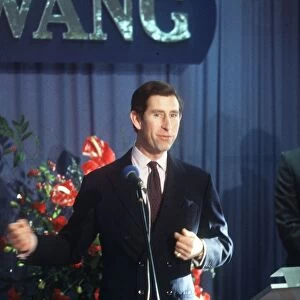Prince Charles making speech at WANG in Scotland 1989