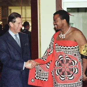 Prince Charles meets the King of Swaziland, King Mswati III Prince Charles meets the King of Swaziland, King Mswati III