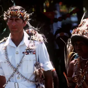 Prince Charles in Papua New Guinea Print (00128)
