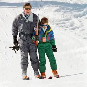 Prince Charles and Prince Harry Skiing Print Prince Charles and Prince Harry Skiing Print