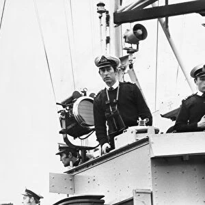 Prince Charles, The Prince of Wales on board HMS Bronington 29 October 1976