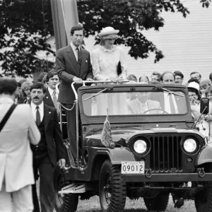 Prince Charles, Prince of Wales and Diana, Princess of Wales visit Saint John