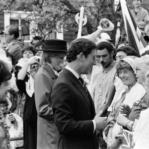 Prince Charles, Prince of Wales and Diana, Princess of Wales visit Saint John