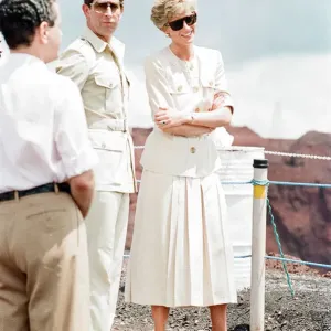 Prince Charles and Diana in Brazil, April 1991 Print