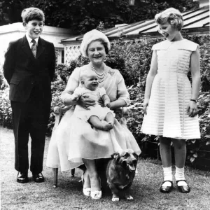 Prince Charles - The Prince of Wales pictured with his Grandmother, The Queen Mother Prince Charles - The Prince of Wales pictured with his Grandmother, The Queen Mother