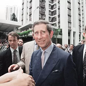 Prince Charles, the Prince of Wales, pictured in Hong Kong ahead the official handover