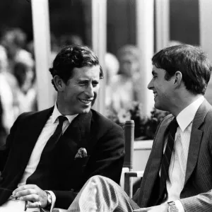 Prince Charles, Prince of Wales and Prince Andrew watching polo at Windsor, Berkshire Prince Charles, Prince of Wales and Prince Andrew watching polo at Windsor, Berkshire