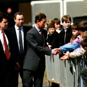 Prince Charles Visits St Leonards School Print