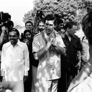 Prince Charles, Prince of Wales visits Madras, India. 4th December 1980 Prince Charles, Prince of Wales visits Madras, India. 4th December 1980