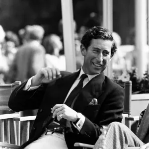 Prince Charles, Prince of Wales watching polo at Windsor, Berkshire. 27th June 1980 Prince Charles, Prince of Wales watching polo at Windsor, Berkshire. 27th June 1980