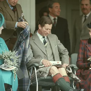 Prince Charles and Princess Diana at The Braemar Games in The Highlands of Scotland