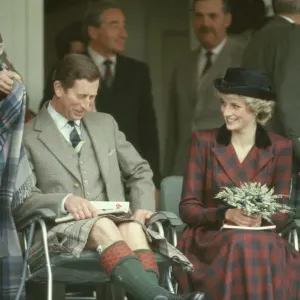 Prince Charles and Princess Diana at The Braemar Games 1985 Print Prince Charles and Princess Diana at The Braemar Games 1985 Print