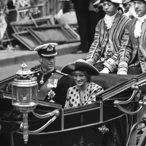 Prince Charles and Princess Diana, July 1986 Attending the wedding of Prince Andrew Prince Charles and Princess Diana, July 1986 Attending the wedding of Prince Andrew