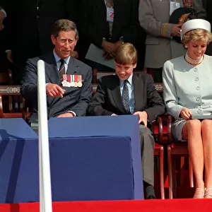 PRINCE CHARLES AND PRINCESS DIANA, THE PRINCE AND PRINCESS OF WALES AND THEIR TWO SONS
